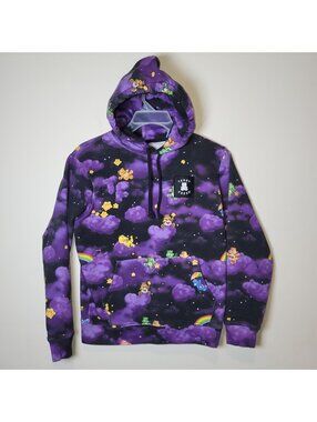 Teddy Fresh x Care Bears Hoodie Unisex S Midnight Purple Clouds Pullover